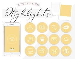 Instagram Highlight Icons Yellow Instagram Highlight Covers Etsy Instagram Highlight Icons Instagram Story Instagram Aesthetic