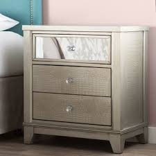 Willa Arlo Interiors Rivage 3 Drawer Nightstand Wayfair Wood Nightstand Nightstand Willa Arlo Interiors