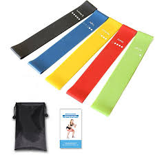 kaload 5 pcs set resistance loop exercise bands fitness resistance bands with instruction guide carry bag