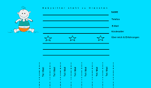 Maybe you would like to learn more about one of these? Babysitter Aushang Muster Als Vorlage 2021