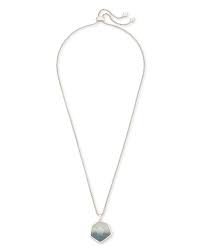vanessa silver long pendant necklace in