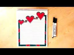 تزيين الدفاتر من الداخل بسيط خطوة بخطوة simple border designs on paper youtube borders for paper ribbon embroidery tutorial border design