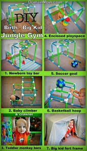I'm trying to keep a three year old occupied and losing gound. Multi Purpose Baby To Big Kid Jungle Gym Diy Tutorial Domanmom Com