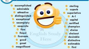 Synonym Words Excellent English Study Excellent Synonym Synonym