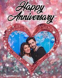 Tools you need to win the editing game. Red Heart Happy Wedding Anniversary Free Online Edit Photo Frame 1st Wedding Anniversary Quotes Wedding Anniversary Photos 1st Marriage Anniversary Wishes