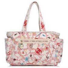 Chanel Terry Cotton Baby Animals Diaper Bag Pink Fashionphile Diaper Bag Pink Bag Bags