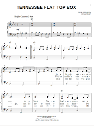 Tennessee Flat Top Box Sheet Music Johnny Cash Easy Piano Tennessee Flat Top Box Digital Sheet Music Sheet Music