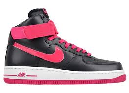 Black And Pink Air Force 1 High Top Nike Wmns Air Force 1 High Black Pink Sneakernews Com Nike Nike Shoes For Sale Nike Air