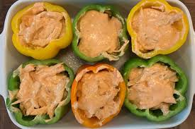 Feb 22, 2017 · the bell peppers, onions and mushrooms add a delicious flavor to the beef, the liquid and the sandwich. Cheesy Buffalo Chicken Stuffed Peppers With Rotisserie Chicken