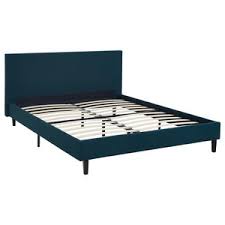White platform bed frames full. Modern Contemporary Urban Full Size Platform Bed Frame Black Faux Leather Wood Midcentury Platform Beds By House Bound Houzz
