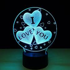 Colorful 3d Hologram Lamp Ideal Gift For Valentine S Day Night Light Lamp Led Night Light 3d Led Night Light