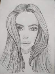 Pencil Sketch Of A Girl Face 4 In 2021 Pencil Sketches Of Faces View Sketch Draw Female Face