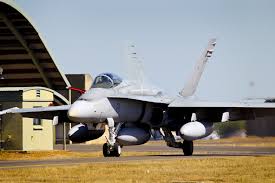 A No 3 Squadron F A 18 Hornet Taxis After Arriving At Raaf Base Darwin For Exercise Pitch Royal Australian Air Force Train Activities United States Air Force
