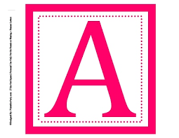 Free printable complete alphabet and number cottage banner/bunting. 8x8 Inch Large Square Printable Alphabet Letters Printable Banner Letters