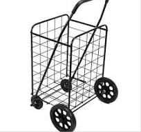 China Carrito de compras plegable de metal de 4 ruedas ...
