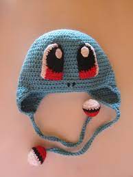 Crocheted Squirtle Hat Pokemon Character No Pattern Crochet Hats Crochet Hat Pattern Crochet Pokemon