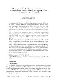 Vidio ini berisi konten bagaimana secara tehnis analisis data kualitatif dilakukan oleh peneliti kualitatif dalam menyelesaikan skripsi kualitatif, tesis. Pdf Hubungan Perdagangan Internasional Pertumbuhan Ekonomi Dan Industri Keuangan Syariah