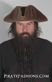 Leather Tricorn Hat Pirate Fashions