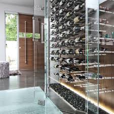 These modern metal peg wine racks are sold in ½ rods in a brushed aluminum, black or white finishes. Vin De Garde Modern Bespoke Wine Cellars