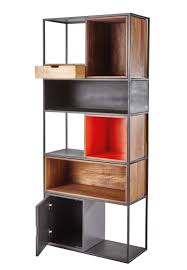 Etagere En Metal Et Manguier Grise Orange Maisons Du Monde Open Kast Kast Kast Met Vakken