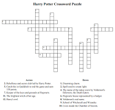 Celebrity crossword puzzle free printable . We Ve Created A Harry Potter Acorn Public Library Facebook