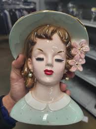 Vintage Lady Head Flower Vase Find at Goodwill in Mayfield Ohio