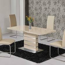 Parini Extendable Dining Table Rectangular In Cream Gloss Extendable Dining Table Dining Table Wooden Dining Tables