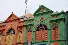 Art Deco Peranakan Colorful Architecture Houses Hat Yai Thailand Photo About Pigeon Peranakan Floral Deco Chinese Architecture House Architecture Art Deco