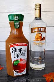 I used smirnoff's caramel kissed vodka, but i've heard there is another brand that makes a salted caramel vodka that sounds incredible, too! Caramel Apple Cocktail