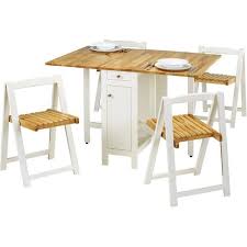 Alfreda Folding Dining Set With 4 Chairs Oak Dining Table Compact Table Chairs Dining Furniture Sets