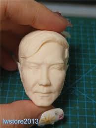 1:6 WU GANG Asian Man Head Sculpt Carved For 12" Male Action Figure Body  Toys