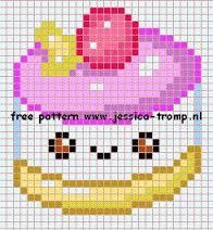 Resultat De Recherche D Images Pour Gateau Kawaii Pixel Art Kawaii Cross Stitch Perler Bead Art Pixel Art