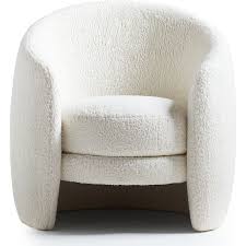 Complement Your Vintage Style Interior With The Lovely John Chair Featuring A Cream Coloured Boucle Upholstery With Piping Vozeli Com