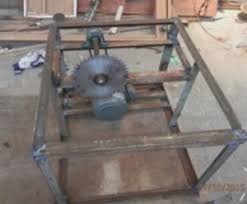 Table Saw Homemade Table Saw Constructed From Angle Iron Pillow Bearings Pulleys An Electric Motor A Drive B Homemade Tables Table Saw Circular Saw Table