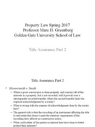 Manager at golden peninsular holdings sdn bhd malaysia. Title Assurance Part 2 Conveyancing Deed