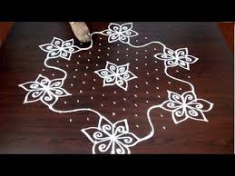 Shankh Rangoli Design With 15 X 8 Dots Shankh Rangoli Kolam Shankam Muggulu Fashion World Simple Rangoli With Dots Rangoli With Dots Simple Rangoli
