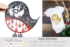Download Christmas Robin Bird Design Scalable Vector Graphics Design Free Cricut Svg File Fonts PSD Mockup Templates