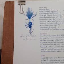 menu picture of abc kitchen, new york
