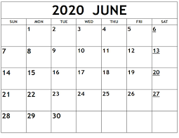 Don't worry guys as your demand here we are share the word, excel and pdf 2020 calendar with malaysia holidays. June 2020 Calendar With Holidays Canada Malaysia Printable Blank Calendar Template