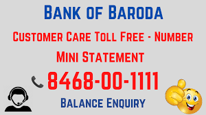 Within this case, customers will be sent sms of a maximum. Bank Of Baroda Mini Statement Balance Enquiry Toll Free Number Customer Care