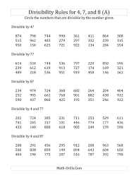 Divisibility Rules Worksheet 6th Grade Divisibility Rules Worksheet For 5th Grade In 2020 Divisibility Rules Divisibility Rules Worksheet Divisibility Rules Practice