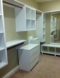 It S Done Ikea Kallax Units Were Mounted To The Walls So Much More Hanging Room With Double Racks Ikea Closet Hack Closet Remodel Kallax Ikea