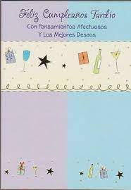 How do you translate happy birthday to spanish? Spanish Birthday Greeting Card Happy Belated Birthday Ebay