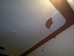 Cottage bathroom photo in little rock round mirror with lighting dropped down from ceiling. Home Kitchen Pop Design Without Ceiling