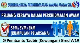 Jika anda berkelulusan peringkat spm svm skm dan sijil, jawatan pembantu tadbir kewangan gred w19 mungkin sesuai untuk. Deskripsi Tugas Pembantu Tadbir Kewangan Gred W19