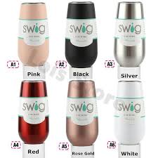 Online Shop Swig Wine Cup Champagne Beer 6oz With Lid Termos Stemless Flute Rose Gold Stainless Swig Tumbler Insulated Therm Wine Flask Wine Cups Wine Tumblers