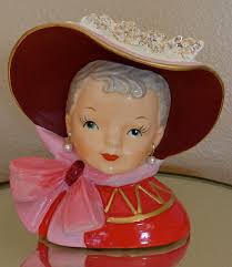Wales Made In Japan Vintage Head Vase W Hat Etsy Head Vase Pink Color Schemes Vase