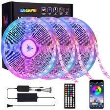 Best led lights for bedroom 50 ft. Aoguerbe Led Strip Lights 50 Feet Music Sync Color Changing Led Light Strips With 44 Keys Ir Remote Controller Rgb Rope Light Smart Led Lights For Bedroom Home Kitchen Party Decoration Buy Online
