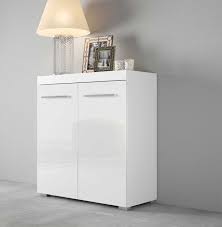 Kommoden online kaufen otto.de vintage, landhaus & modern kommode in hochglanz & holzoptik ratenkauf & kauf auf rechnung persönliche beratung! Kommode Mit 2 Turen Korpus Weiss Mit Fronten In Hochglanz Melamin Dekor Weiss Weiss Hochglanz Melamin Dekor Wilmes Emob