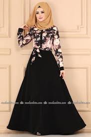 Modaselvim Elbise Desenli Kemerli Elbise 4267s324 Siyah Fashion Dresses Muslim Fashion Dress Abayas Fashion
